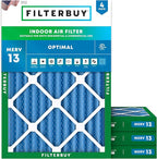 Filterbuy 14x20x2 Air Filter MERV 13 Optimal Smoke & Allergy Defense, by Filterbuy