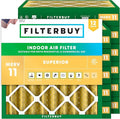Filterbuy 25x25x4 Air Filter MERV 11 Superior Pet & Allergy Defense, by Filterbuy