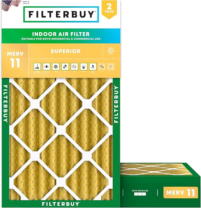Filterbuy 16x24x4 Air Filter MERV 11 Superior Pet & Allergy Defense, by Filterbuy