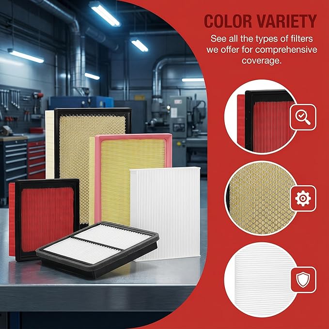 White Cabin Filter & Engine Air Filter Kit - Image 5