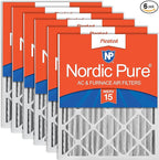 Nordic Pure 16x20x4 Pleated MERV 15 Air Filters 6 Pack by NordicPure
