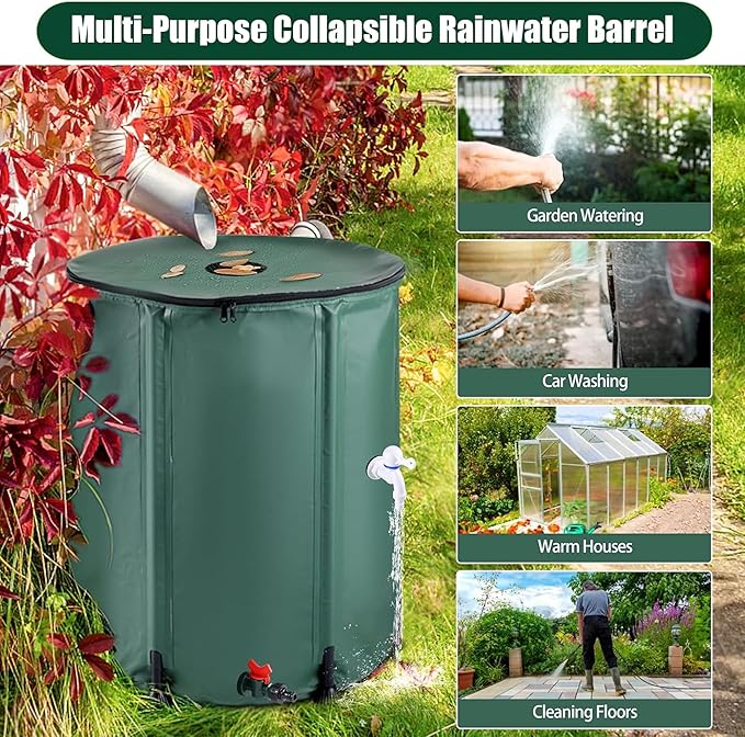 THUNDERBAY 60 Gallon Collapsible Rain Barrel, Portable Rain Barrels to Collect - Image 7