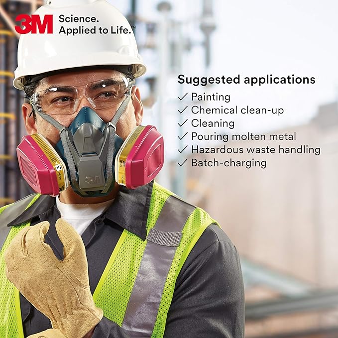 3M P100 Respirator Cartridge/Filter 60926, 1 Pair, Helps Protect Against - Image 6