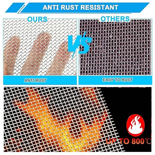 Stainless Steel Mesh Screen 10Mesh 304, 15.7" x 47.2" Metal Mesh Screen - Image 3