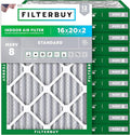 Filterbuy 16x20x2 Air Filter MERV 8 Essential Dust & Allergy Defense, by Filterbuy