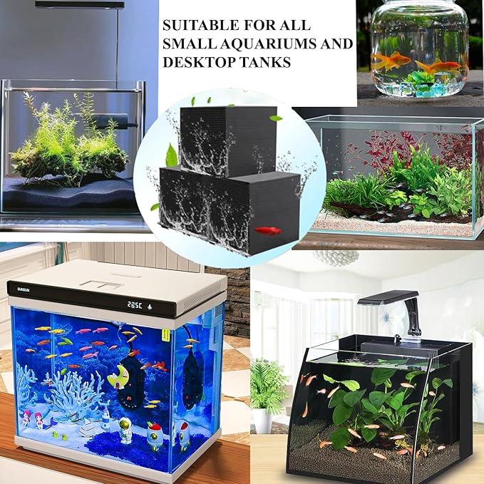 Aquarium Filter Cube with Activated Carbon – 2 Pack Reusable 2" Filter Media - Image 6