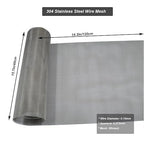 304 Stainless Steel Mesh 60Mesh, 15.7"x47.2" Metal Mesh Screen, Woven Fine Wire - Image 2