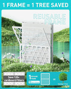 14x24x1 Refillable Air Filter Kit, MERV 8, 1 Reusable Foldable Frame ＆ 6 Refills - Image 4