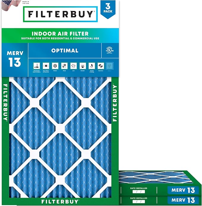 Filterbuy 20x36x1 Air Filter MERV 13 Optimal Smoke & Allergy Defense, by Filterbuy