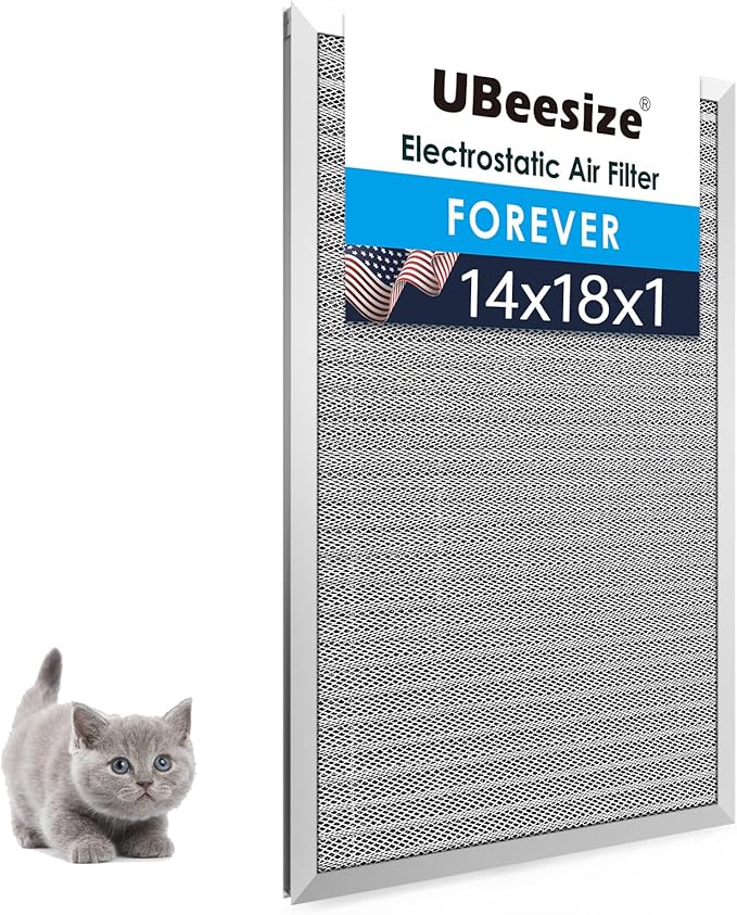 UBeesize 14x18x1 Air Filter HVAC AC Furnace Filter, MERV 8, Reusable Washable by UBeesize