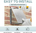8" x 8" White Galvanized Steel Vent Cover - Image 3
