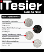 Engine & Cabin Air Filter Kit for CRV 2.0L Hybrid, Replaces 17220-5K0-A00 - Image 3