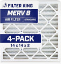 Filter King 14x14x2 Air Filter | 4-PACK | MERV 8 HVAC Pleated A/C Furnace by FilterKing