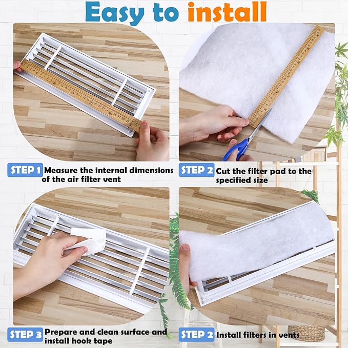 300 x 12 inch Air Vent Filters Polyester Floor Vent Filter Cut to Fit Dust - Image 4