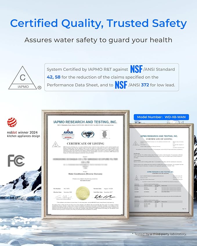 Waterdrop X8-Alkaline Mineral pH+ Tankless Reverse Osmosis System, NSF/ANSI - Image 4