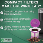 PARTY BARGAINS 600 Compact White Coffee Filter Liners – Disposable, Compatible - Image 6