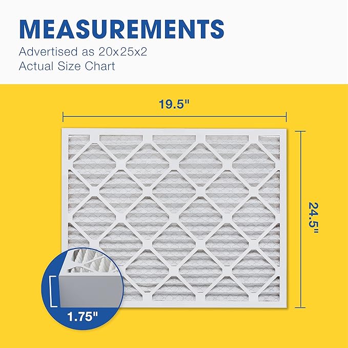 Aerostar 20x25x2 MERV 13 Pleated Air Filter, AC Furnace Air Filter, 12 Pack - Image 2