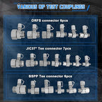SINOCMP Hydraulic Pressure 3 Gauges Test Kit - Image 4