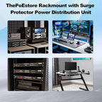 1U PDU Network Servers Surge Protector Power Distribution Unit 12-Outlet - Image 7