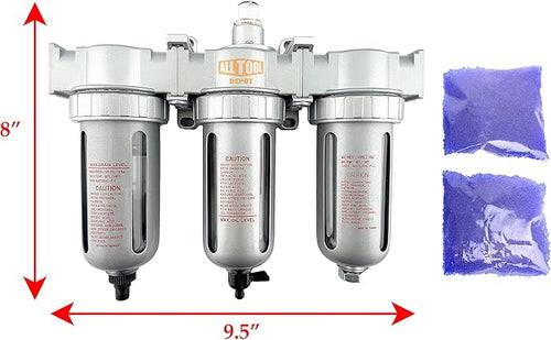 1/4" NPT MID FLOW 3 Stages Filter Coalescing Desiccant Dryer System - Image 2