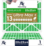 MervKing 20x25x4 Air Filter Actual Size: 19.88" x 24.88" x 4.31" MERV 13 MPR by MervKing