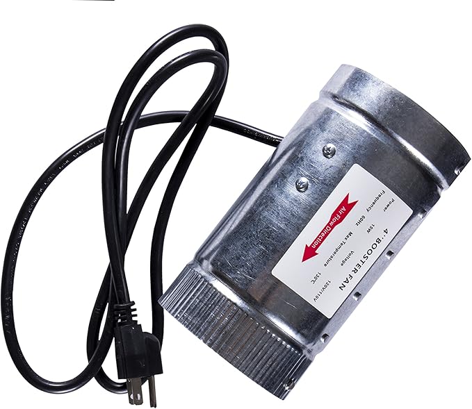Hydro Crunch 4 inch 100 CFM Booster Fan & 4" x 12" Carbon Filter - Image 3
