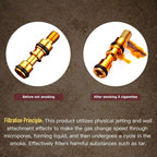 Reusable Washable Cigarette Filter Tips Mouthpiece Handcrafted Solid Wood Metal - Image 6