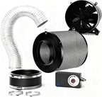 MELONFARM Air Filtration Kit, 8 Ft Ducting & Rubber Coupler, Air Cooling and by MELONFARM