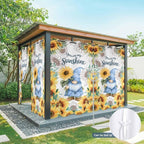 Summer Outdoor Curtains for Patio Sunflowers Gnome Eucalyptus Leaves Waterproof - Image 7
