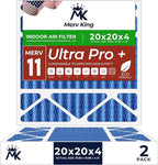 MervKing 20x20x4 Air Filter Actual Size: 19.88" x 19.88" x 4.31" MERV 11 MPR by MervKing