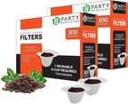 PARTY BARGAINS 600 Compact White Coffee Filter Liners – Disposable, Compatible by PARTYBARGAINS