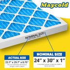 Maycold 24x30x1 MERV 11 Furnace Air Filter, High-Performance HVAC AC Filters - Image 3