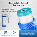 PUREPLUS 10" x 4.5" RFN10BB-SZ Whole House Iron & Manganese Reduce Water Filter - Image 6