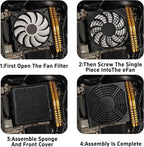 4Pcs 120mm Cooling Fan Filter, Plastic Dustproof Mesh Cover - Image 6