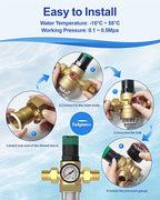 Spin Down Sediment Filter with Water Pressure Regulator, 2 in 1 Whole House - Image 6