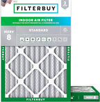 Filterbuy 10x17x2 Air Filter MERV 8 Essential Dust & Allergy Defense, by Filterbuy