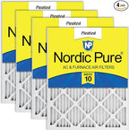 Nordic Pure 18x24x1 Pleated MERV 10 Air Filters 4 Pack by NordicPure