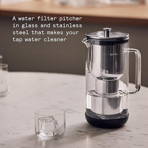 Aarke Purifier Regular 1.18L Glass Pitcher Bundle w/Steel Filter, 3 Enriched + - Image 2