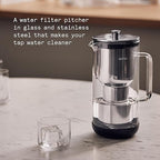 Aarke Purifier Glass Water Pitcher, Refillable Stainless Steel Filter, 8-Weeks - Image 2