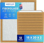 Fiberglass Air Filter -15x20x2Air Filter 12 Pack by Unknown