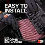 K&N High-Flow Original Lifetime Engine Air Filter: High Performance, - Image 9