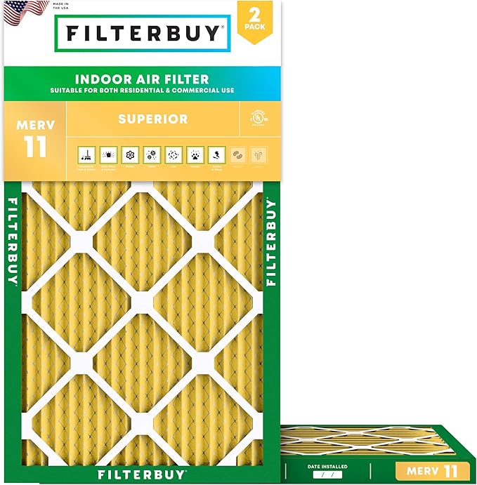 Filterbuy 14x28x1 Air Filter MERV 11 Superior Pet & Allergy Defense, by Filterbuy