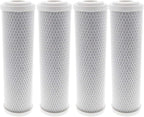 Tier1 10 Micron 10 Inch x 2.5 Inch | 4-Pack Whole House Carbon Block Water by Tier1