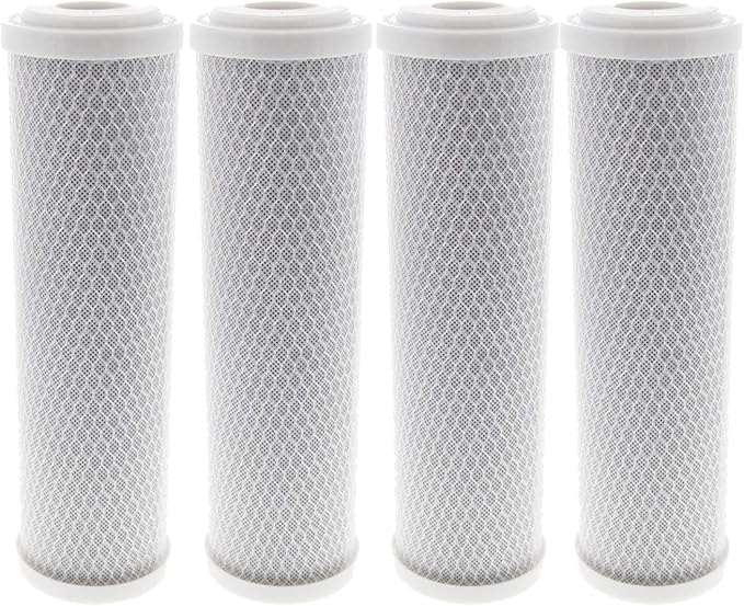 Tier1 10 Micron 10 Inch x 2.5 Inch | 4-Pack Whole House Carbon Block Water by Tier1