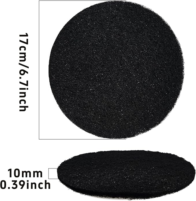 6PCS 6.7” Round Compost Bin Charcoal Filters, 0.4” Thick Activated Carbon - Image 2