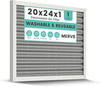 20x24x1 HVAC Furnace Air Filter, Washable Electrostatic Furnace Filter by KEYINGXUAN