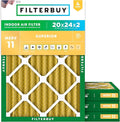 Filterbuy 20x24x2 Air Filter MERV 11 Superior Pet & Allergy Defense, by Filterbuy