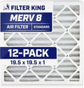 Filter King 19.5x19.5x1 Air Filter | 12-PACK | MERV 8 HVAC Pleated A/C Furnace by FilterKing