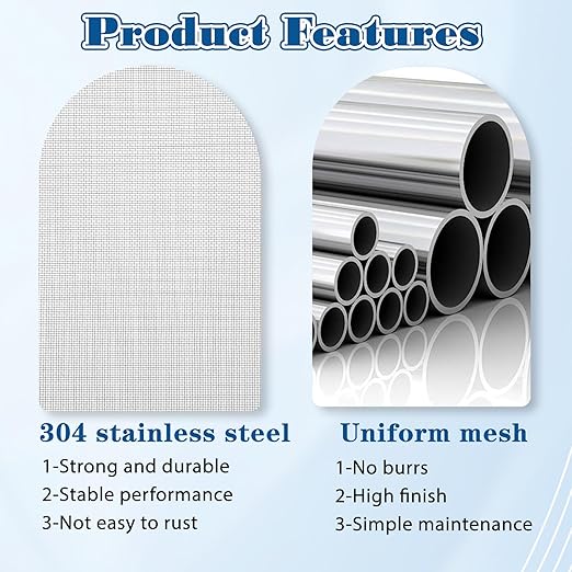 6 Pcs Stainless Steel Wire Mesh Sheet 20 Mesh Air Vent Fine Meshs 1mm Hole - Image 3