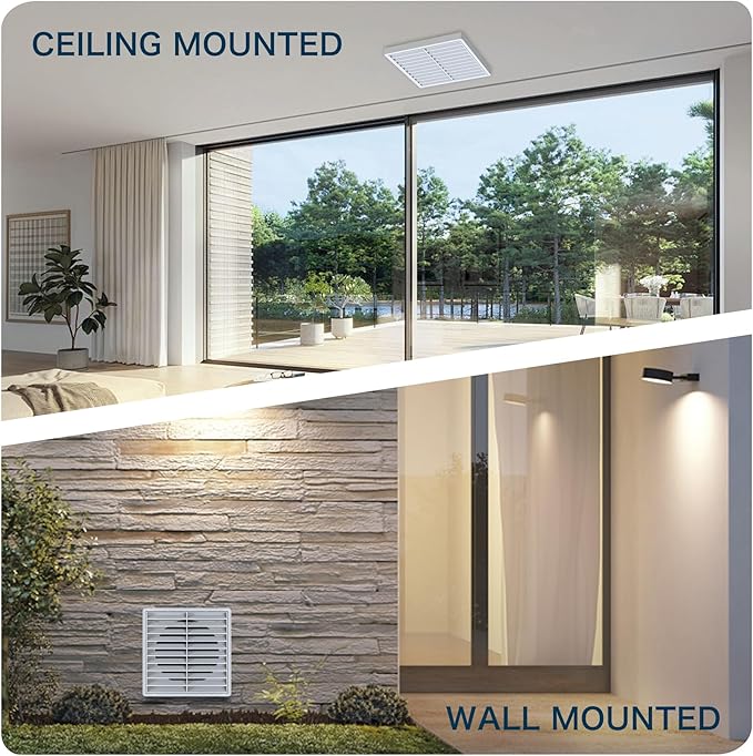 Air Vent ABS Louver Grille Cover 6 Inch, External Wall Vent Cover - Image 7